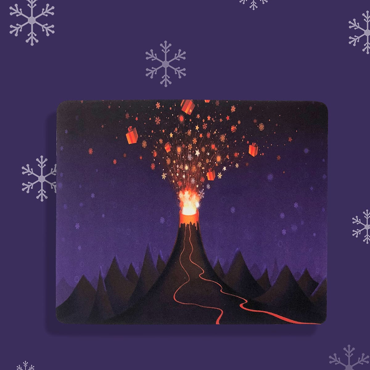 

Christmas Volcanic & Gift Print Mouse Pad, Multicolor