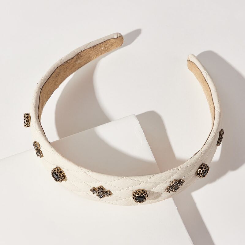 

Rhinestone Decor Hair Hoop, White