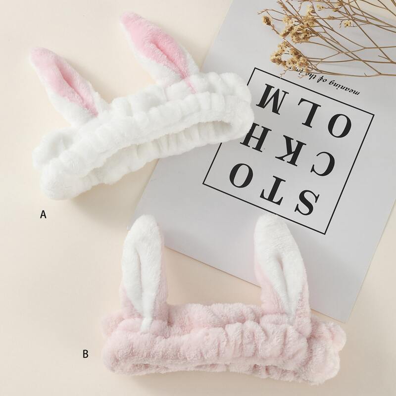 

3D Cartoon Ear Bath Headband 1pc, Multicolor