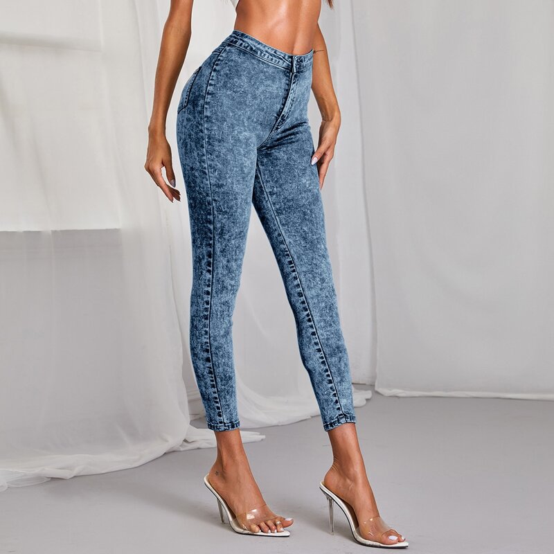 

Acid Washed Skinny Jeans, Medium wash