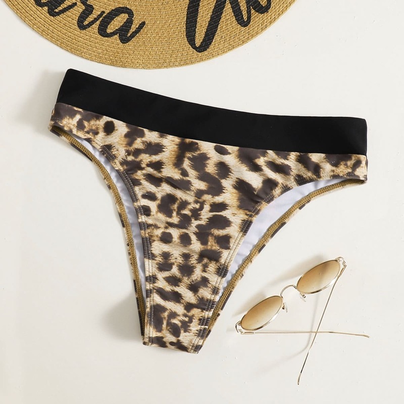 

Leopard High Waist Bikini Swimsuit, Multicolor