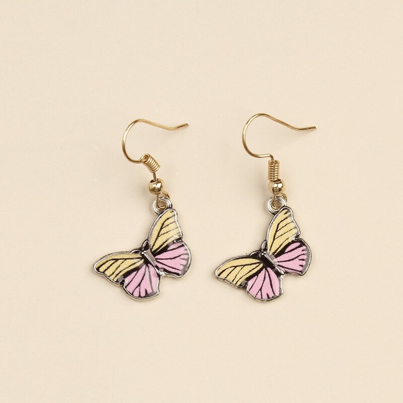 

Butterfly Drop Earrings, Multicolor