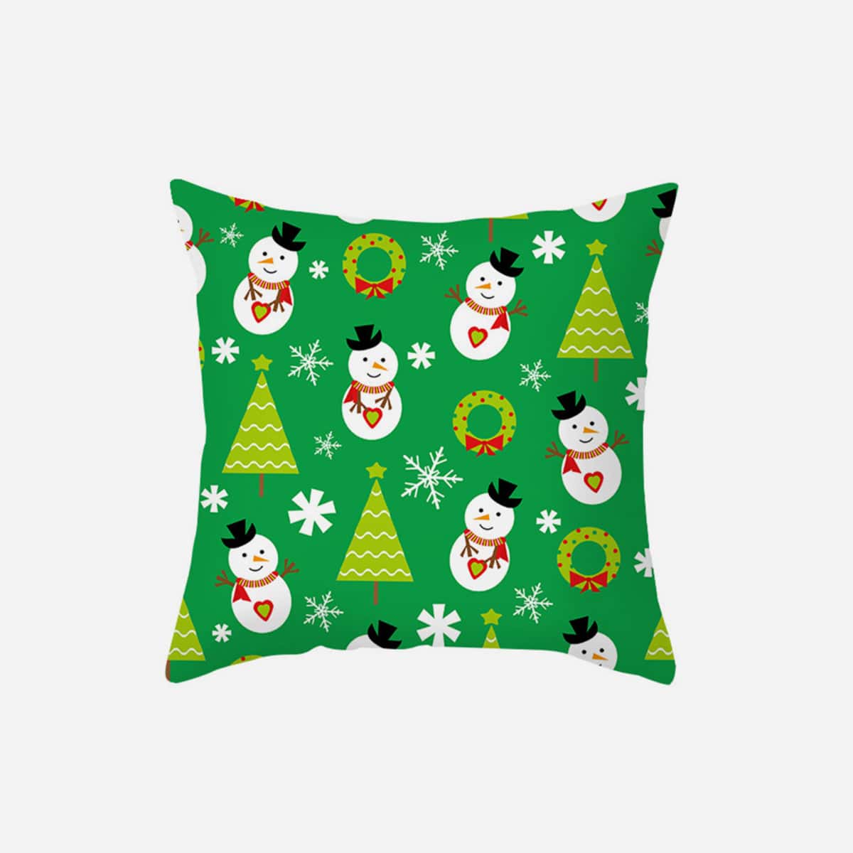 

Christmas Print Cushion Cover Without Filler, Green
