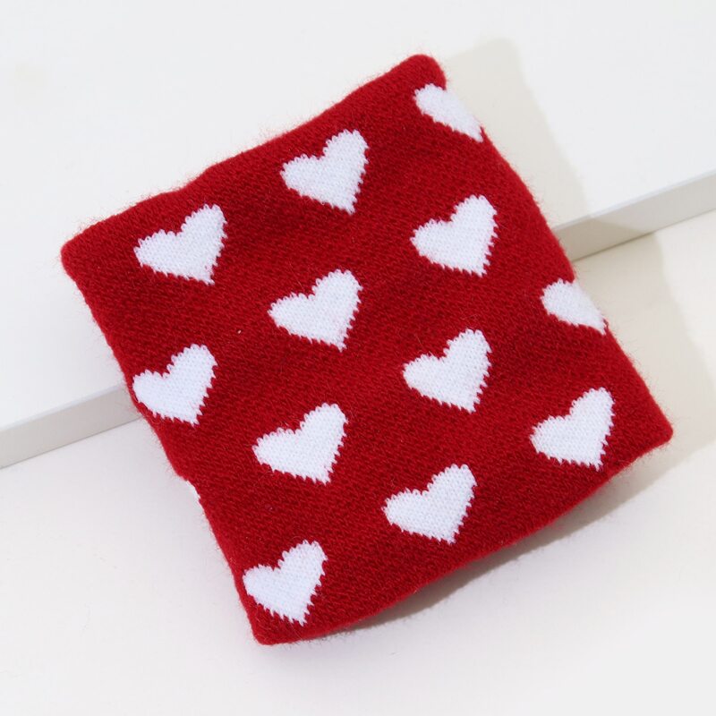 

1pc Heart Wrist Support, Red and white