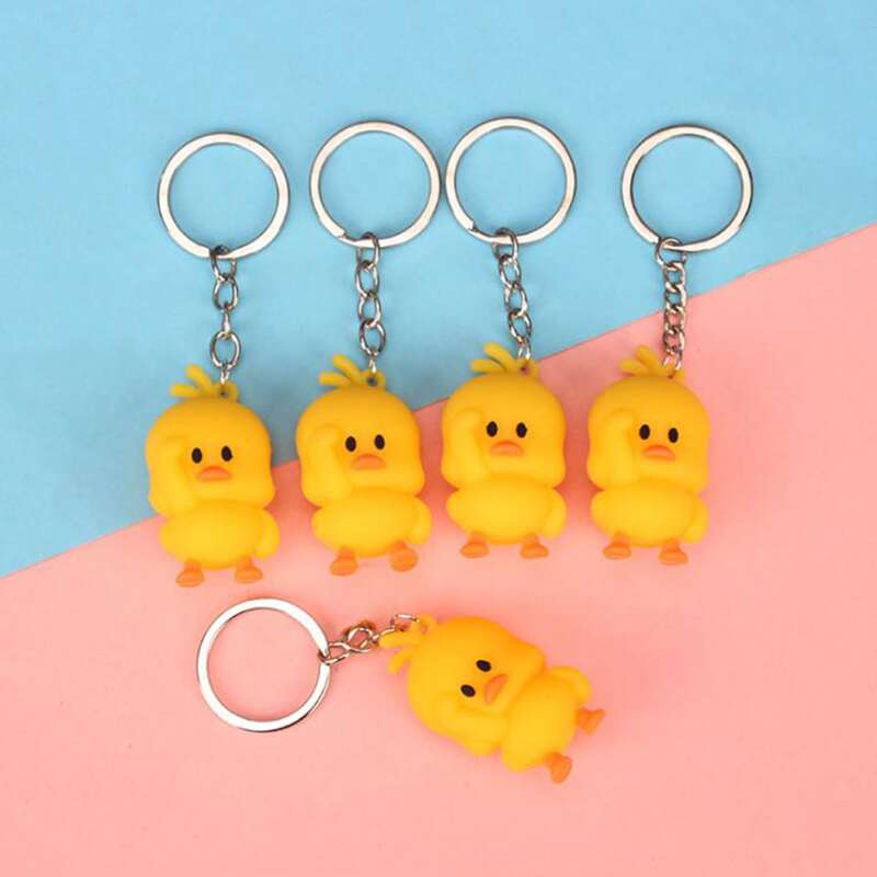 

1pc Cartoon Duck Keychain, Yellow
