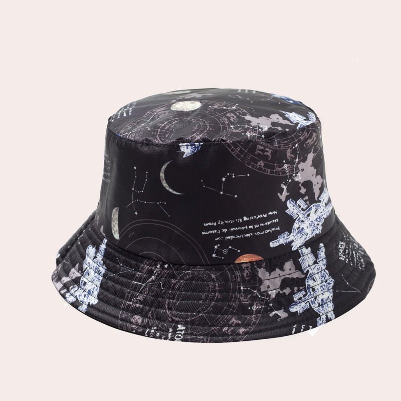 

Galaxy Pattern Bucket Hat, Black