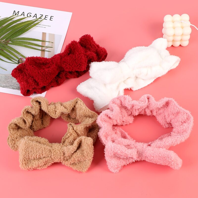 

1pc Bow Decor Bath Headband, Multicolor
