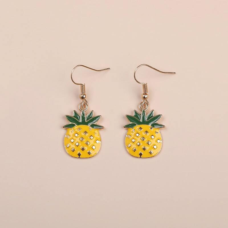 

Pineapple Drop Earrings, Yellow