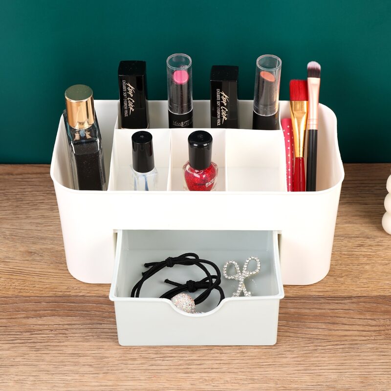 

1pc Multi-grid Cosmetic Storage Box, White