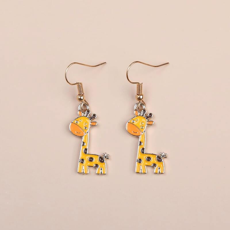 

Giraffe Drop Earrings, Yellow