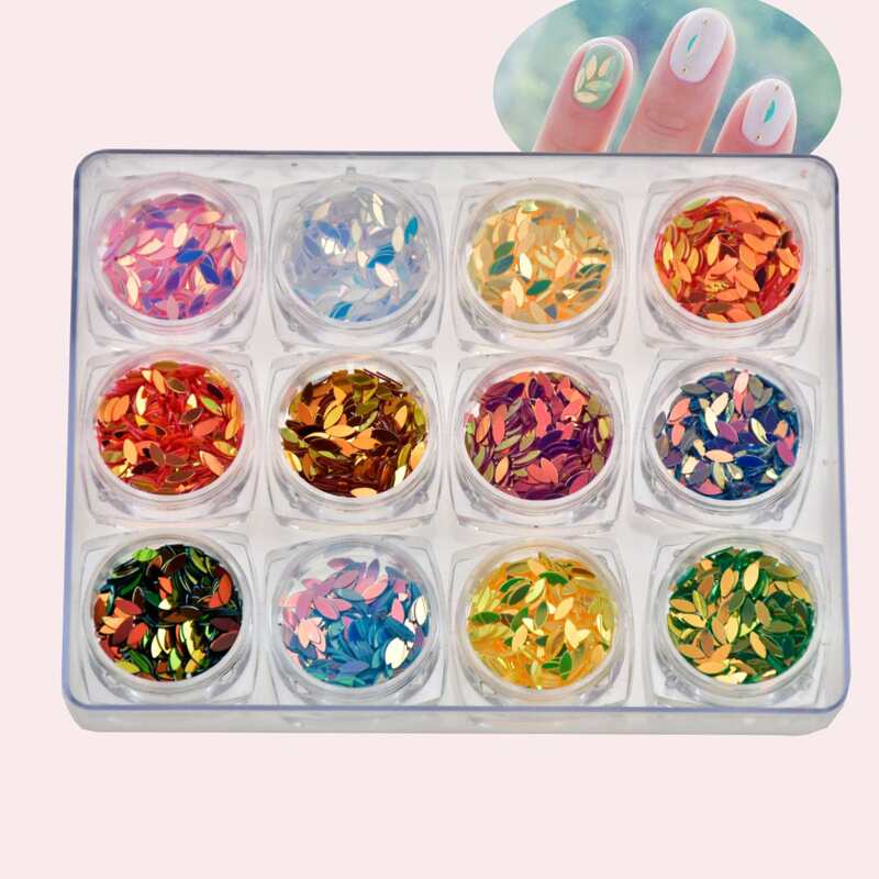 

1box Sequin Nail Art Decoration, Multicolor