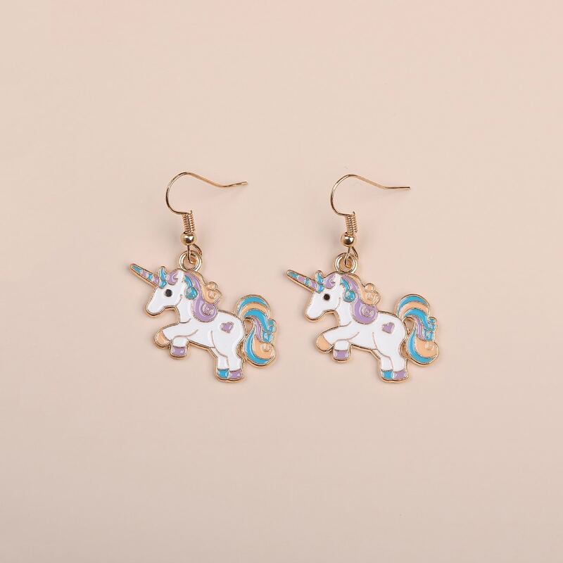

Unicorn Drop Earrings, Multicolor