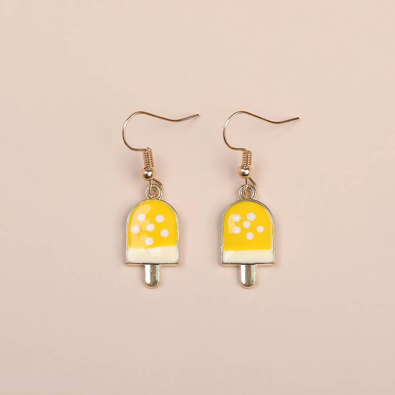Popsicle Drop Earrings, Yellow