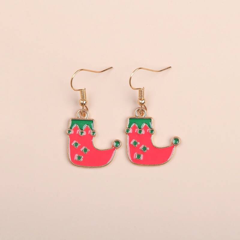 

Christmas Boots Drop Earrings, Multicolor