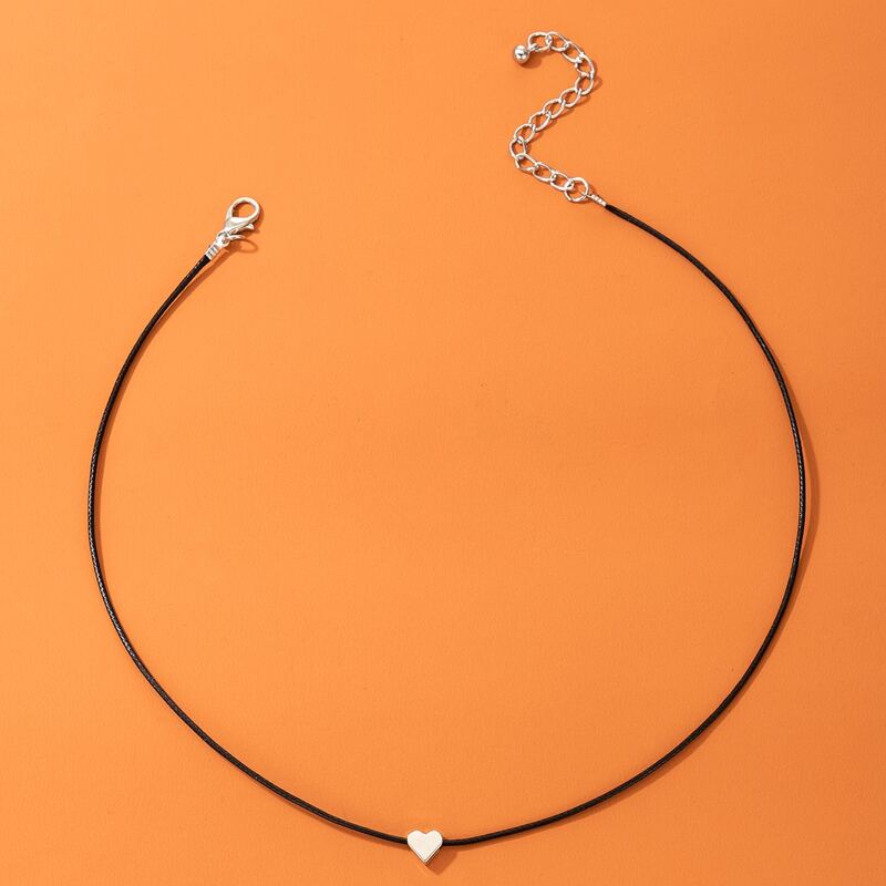 

Heart Rope Choker, Black