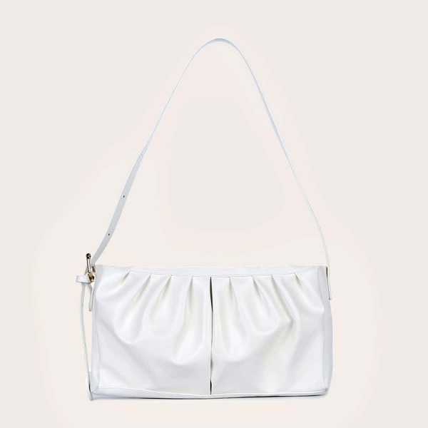 

Minimalist Ruched Bag, White