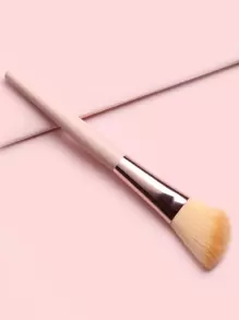 1支斜角轮廓刷，柔软化妆工具，适合初学者，可用于腮红、修容、粉底、遮瑕、腮红、轮廓修饰、修容、散粉等多种用途。 - 杏色 - 查看 5