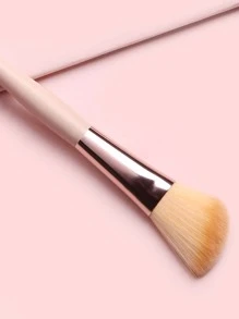 1支斜角轮廓刷，柔软化妆工具，适合初学者，可用于腮红、修容、粉底、遮瑕、腮红、轮廓修饰、修容、散粉等多种用途。 - 杏色 - 查看 6