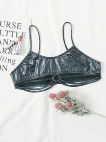 Sujetador con aro de color metálico - Azul - Ver 1