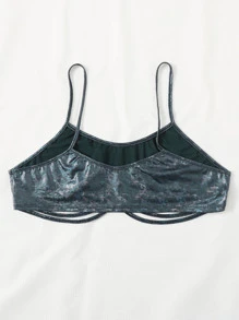 Sujetador con aro de color metálico - Azul - Ver 2