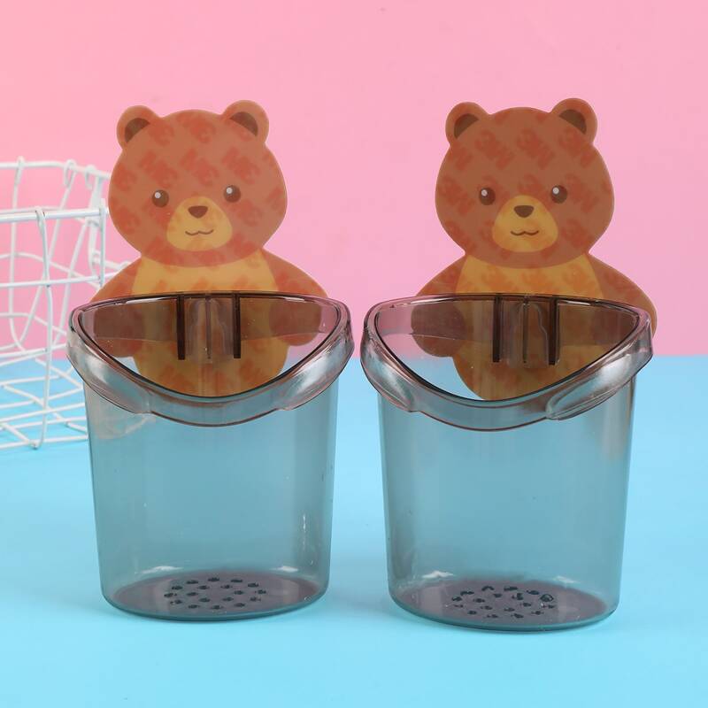 

1pc Cartoon Bear Wall-mounted Storage Box, Multicolor