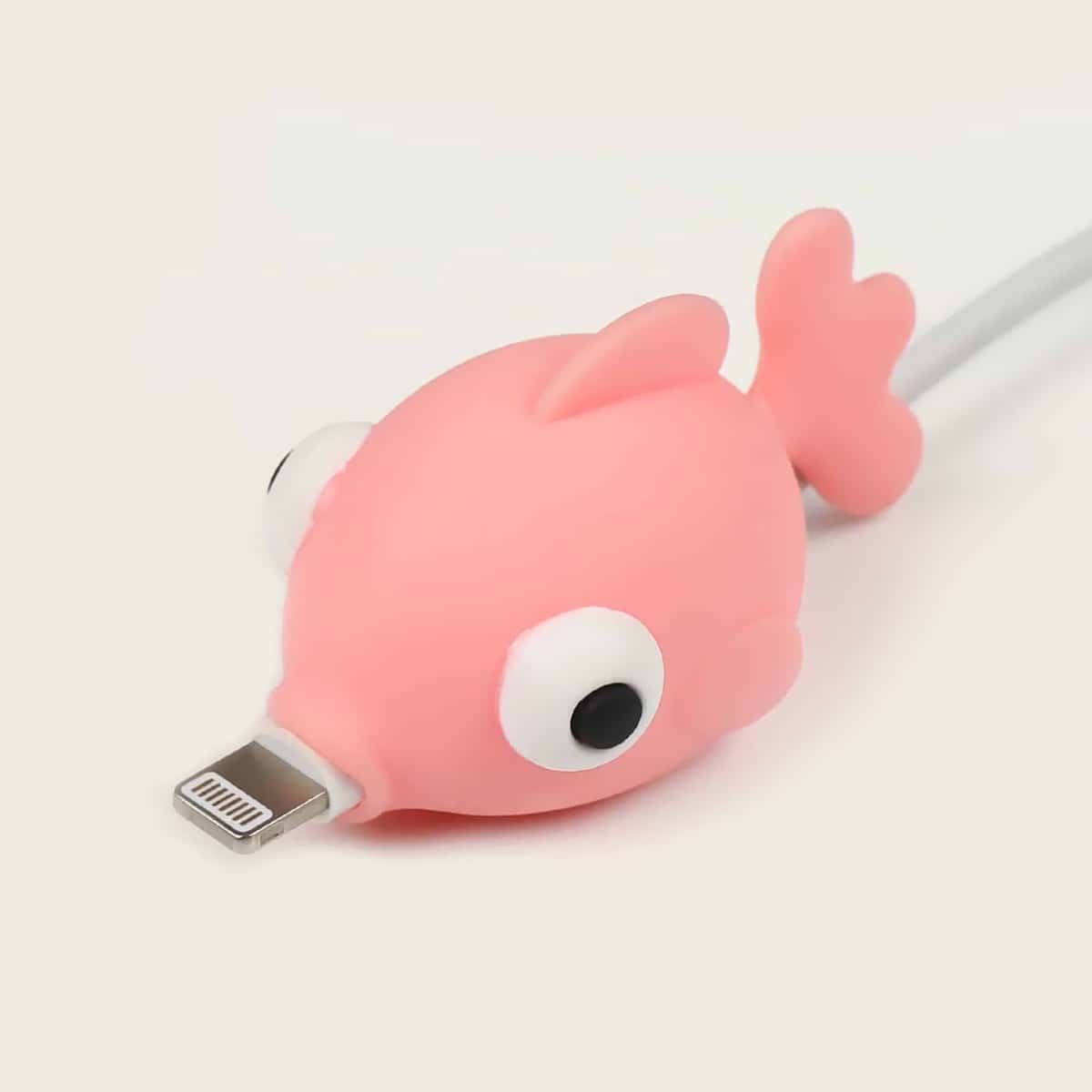 

Fish Shaped Data Cable Protector, Pink