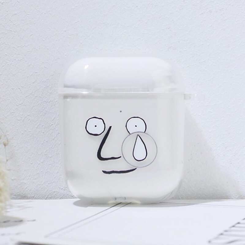 

Abstract Face Clear AirPods Case