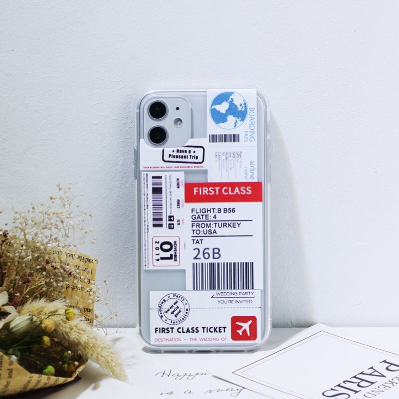 

Airline Tags Print iPhone Case, Multicolor