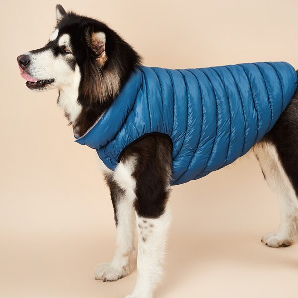 

Two-sided Button Dog Jacket, Blue