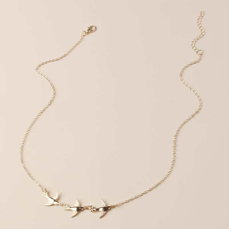 

Seagull Pendant Necklace, Gold