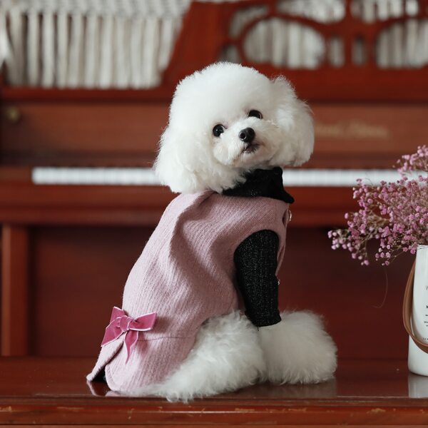 

Bow Decor Dog Jacket, Red