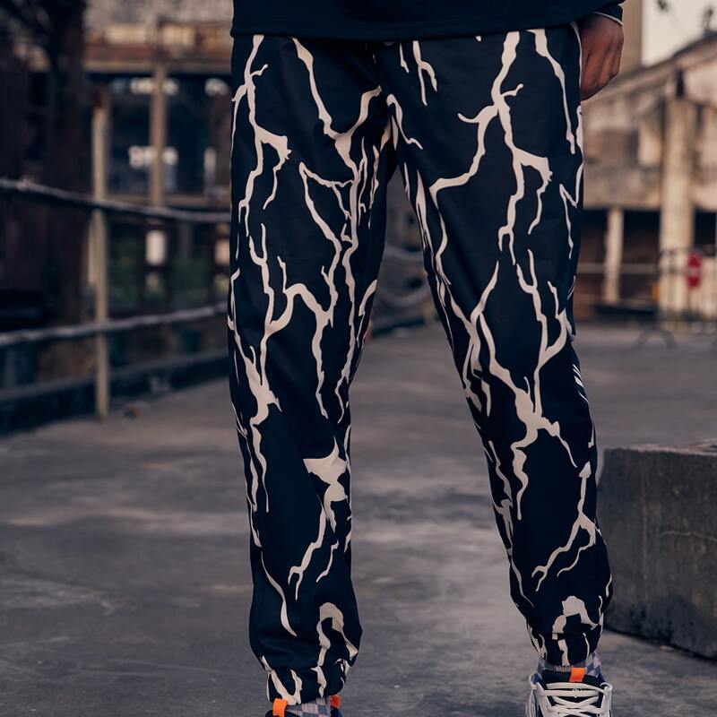 

Guys All Over Print Drawstring Joggers, Black