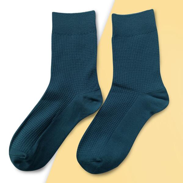 

Men Plain Socks, Navy blue