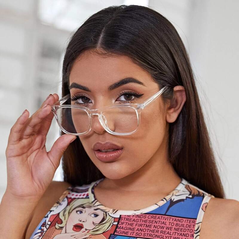 

Clear Square Frame Glasses