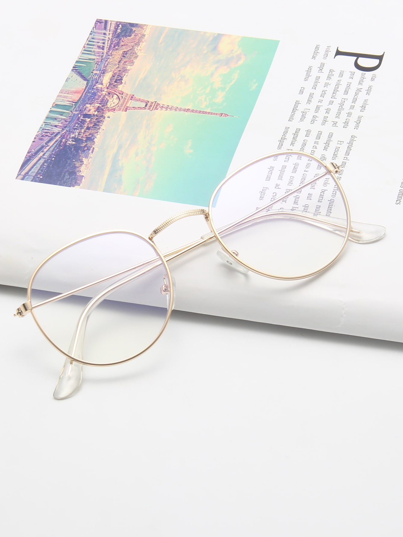 Metal frame glasses