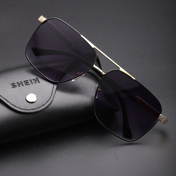 

Men Top Bar Aviator Sunglasses, Dusty purple