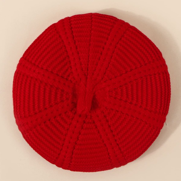 

Toddler Kids Knit Beret, Red