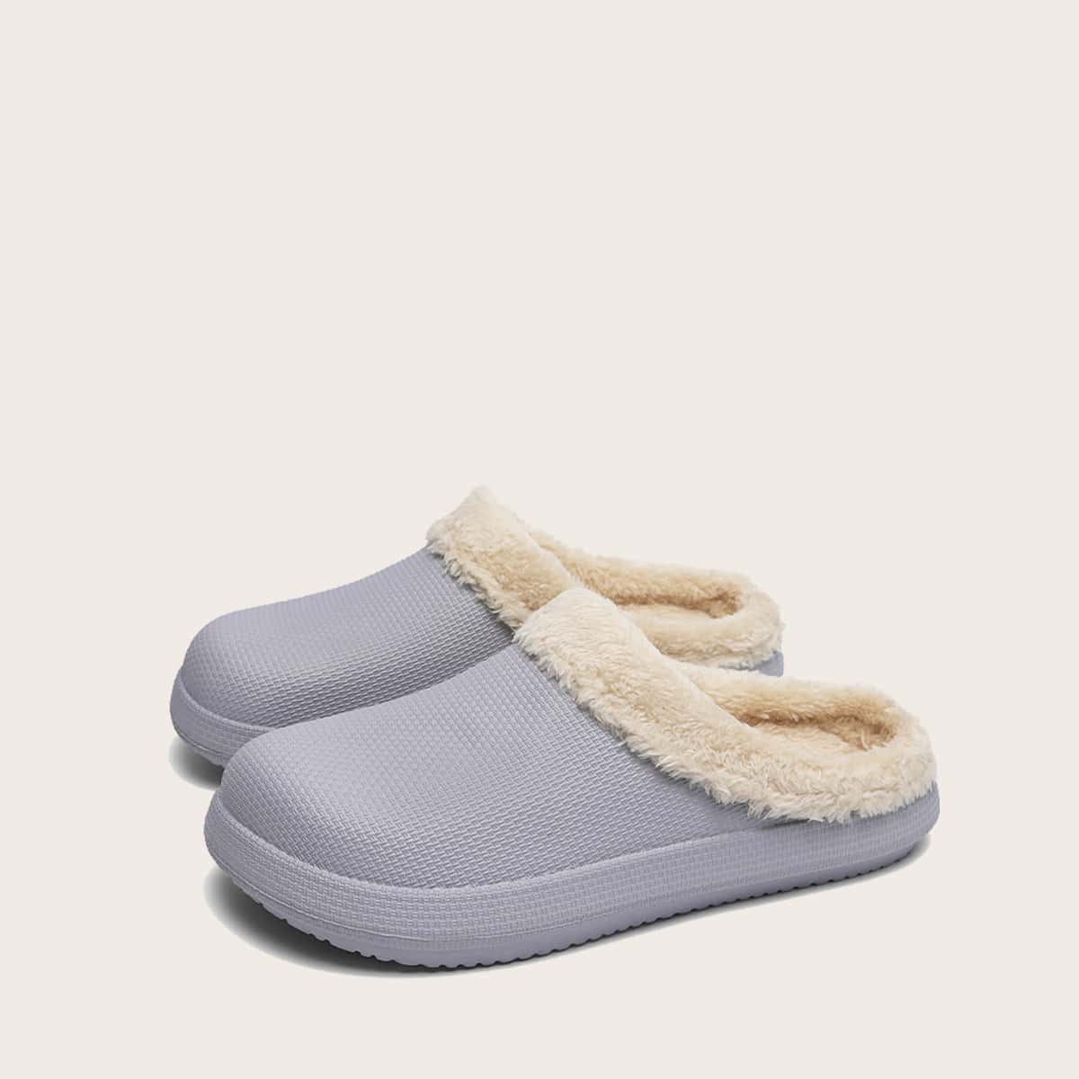 

Waterproof Plush Lined Slippers, Purple