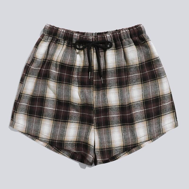 

Plaid Tie Front Shorts, Multicolor