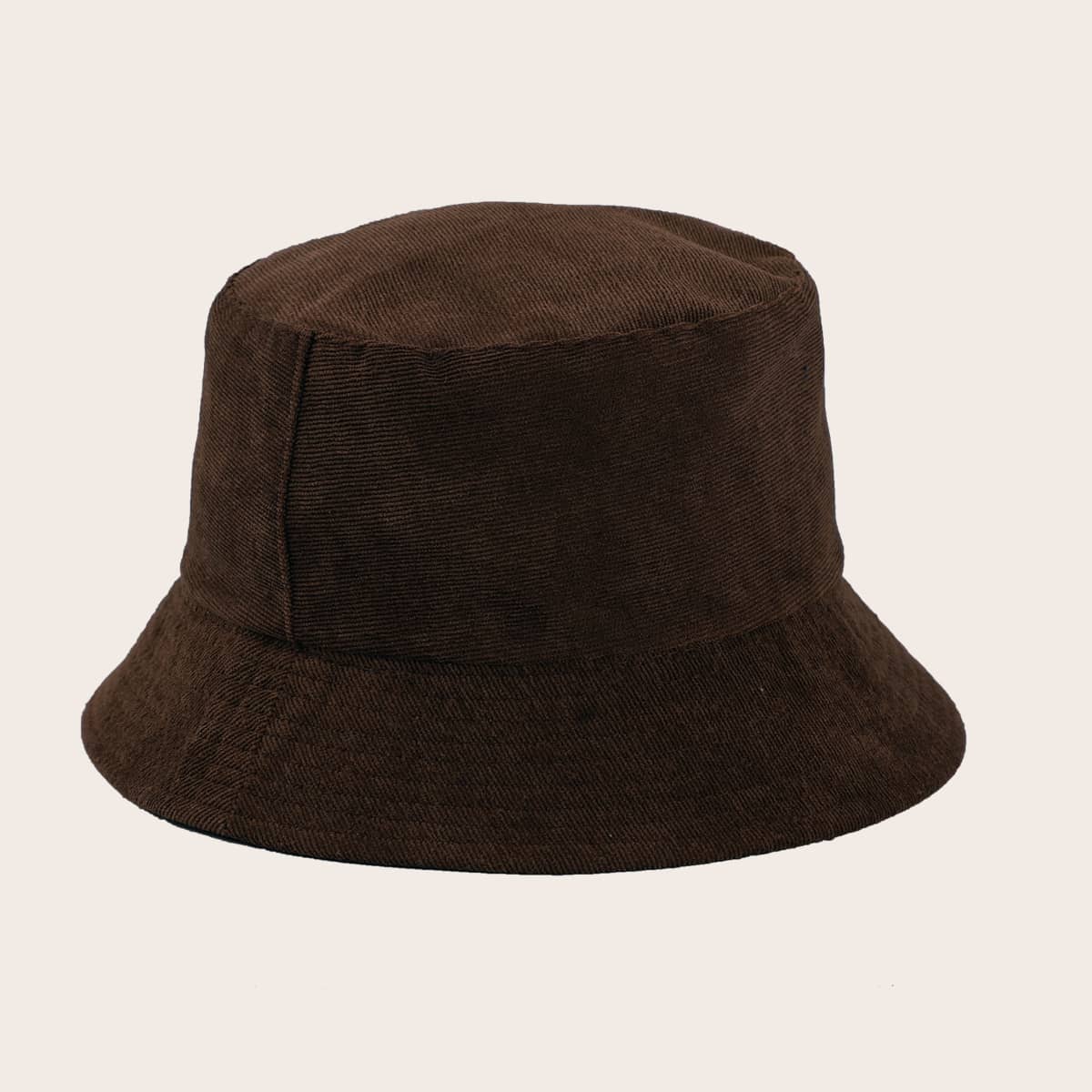 

Solid Corduroy Bucket Hat, Brown