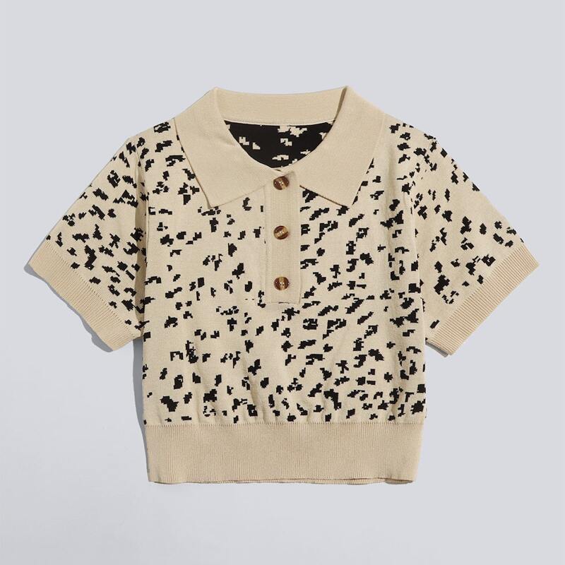 

Dalmatian Polo Knit Top, Multicolor