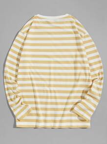Manfinity NiteLyfe Camiseta de rayas de cuello redondo - Multicolor - Ver 2