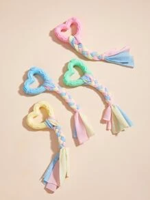 1入組tpr材質編織繩結寵物玩具,適用於小型和中型室內寵物遊戲,多種混合顏色 - 彩色 - 查看 2