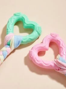 1入組tpr材質編織繩結寵物玩具,適用於小型和中型室內寵物遊戲,多種混合顏色 - 彩色 - 查看 3