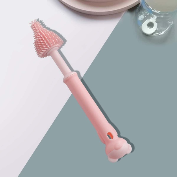 

1pc Kids Silicone Nipple Brush, Pink