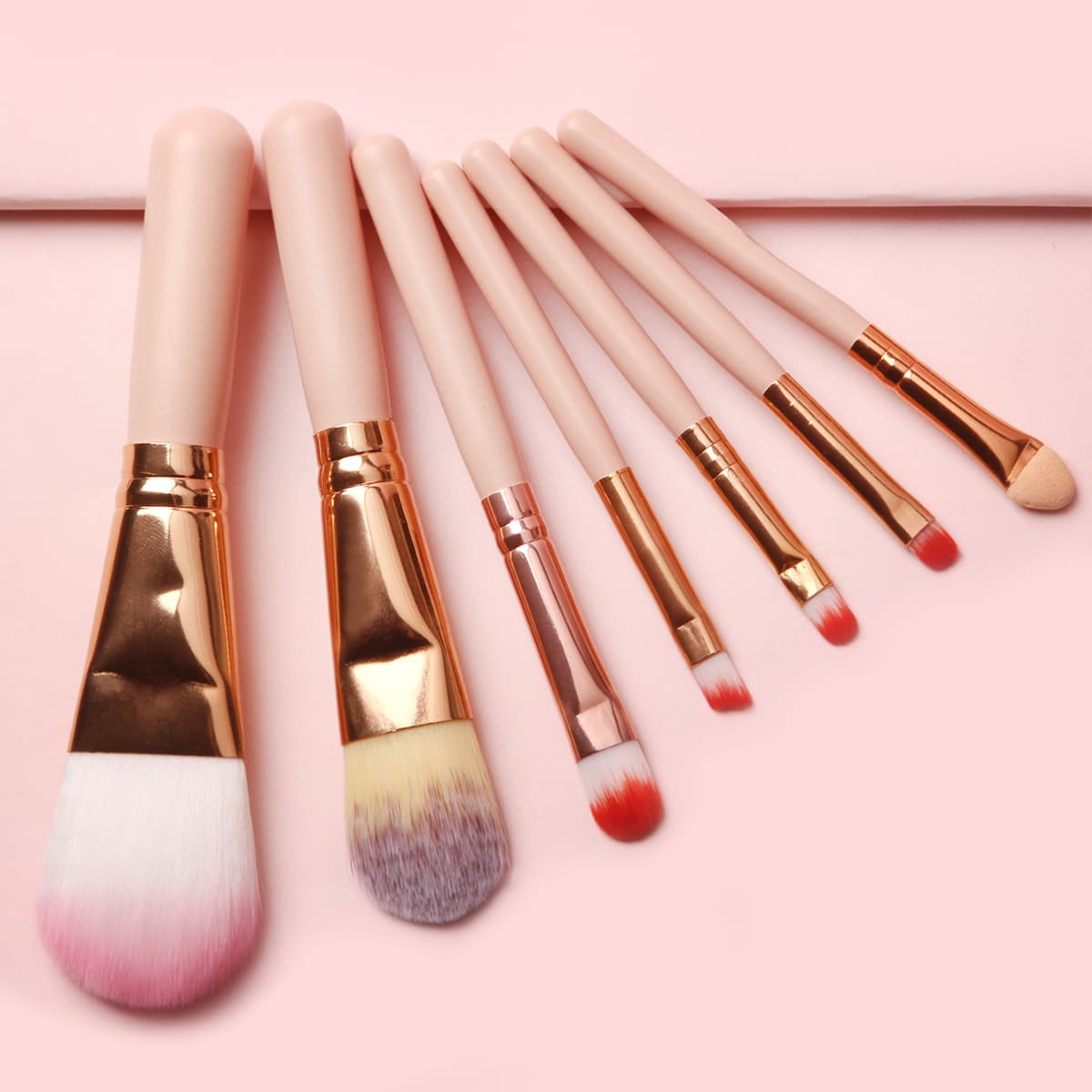 

7pcs Makeup Brush Set, Apricot