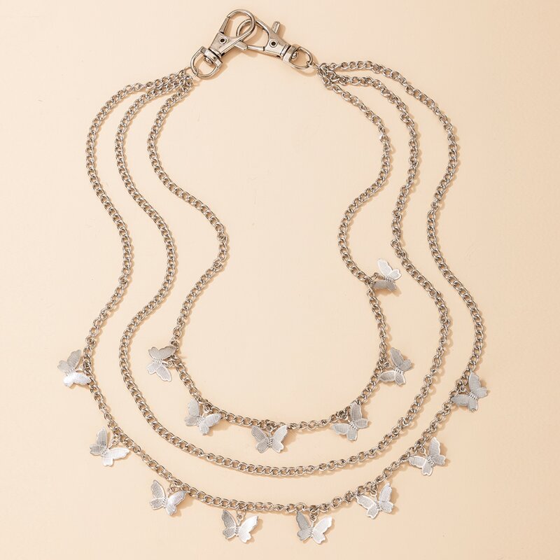 

Butterfly Layered Pants Chain, Silver