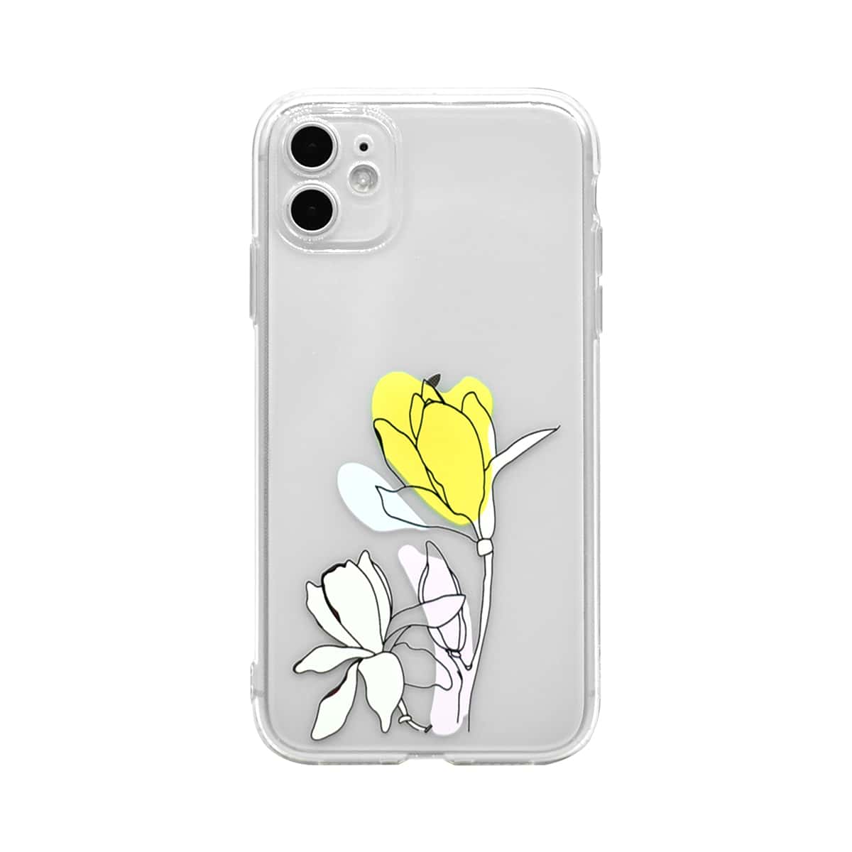 

Flower Print Clear iPhone Case, Multicolor clear