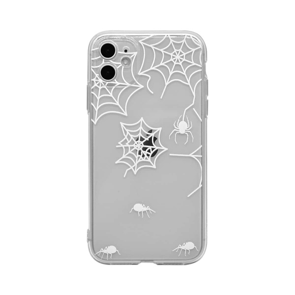 

Spider Web Pattern Clear iPhone Case, White clear
