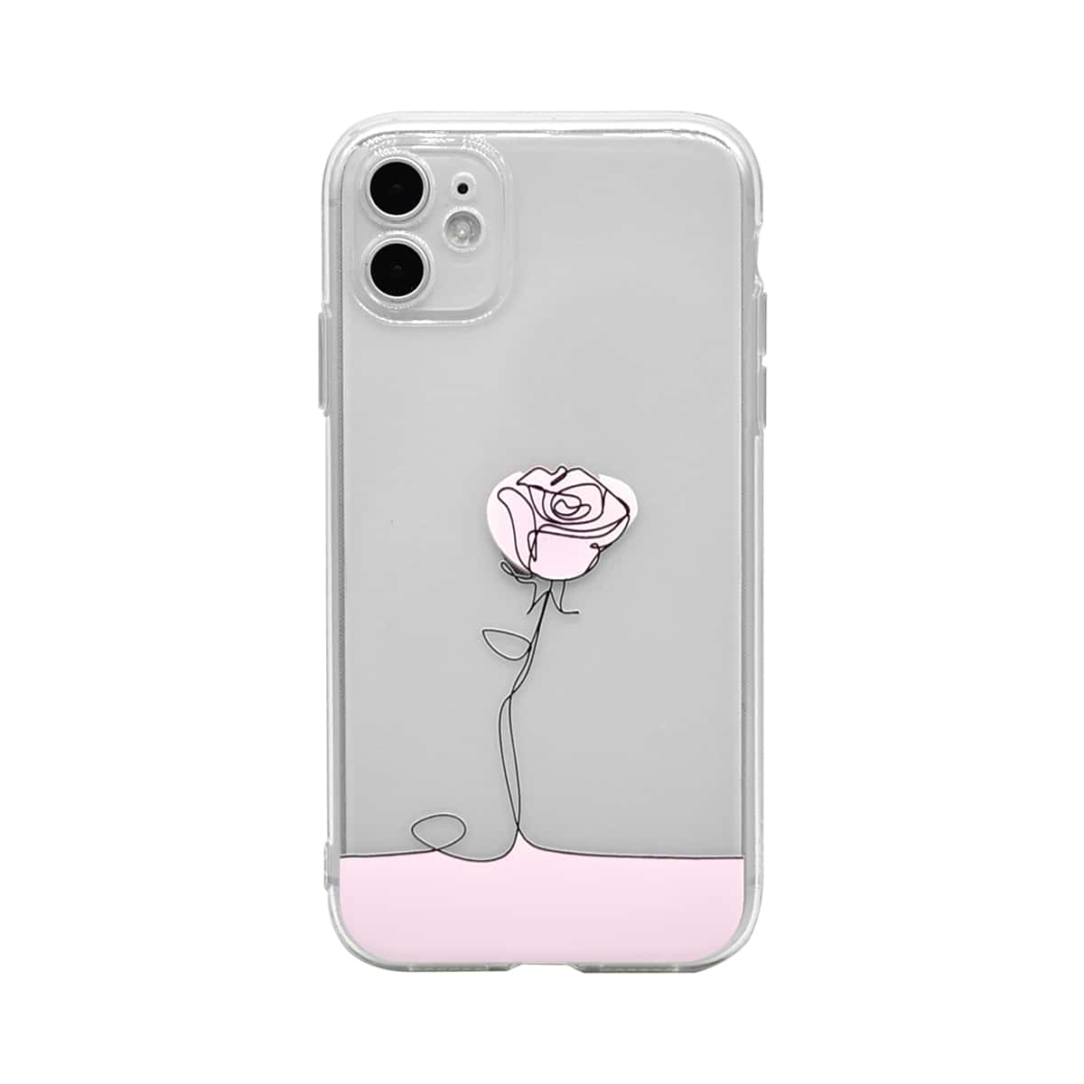 

Rose Print Clear iPhone Case